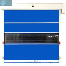 Blue Electric Operate Warehouse Fast Rolling PVC Door